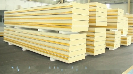 Panneaux sandwich laminés isolés en polyuréthane haute densité PIR/PU/PUR pour toit/mur